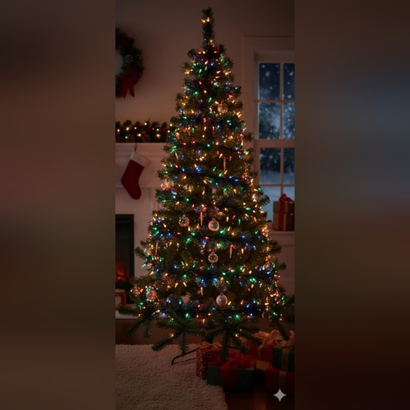 Multicolor Christmas Lights 100 LED 33 ft Battery Operated String Lights (EUC) - Picture 1 of 12